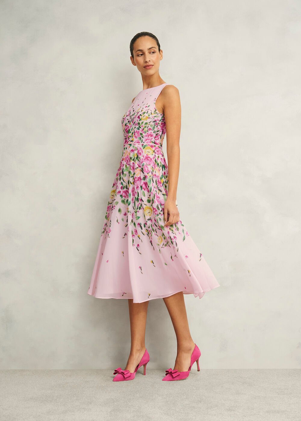 Petite Carly Dress, Pale Pink Multi, hi-res