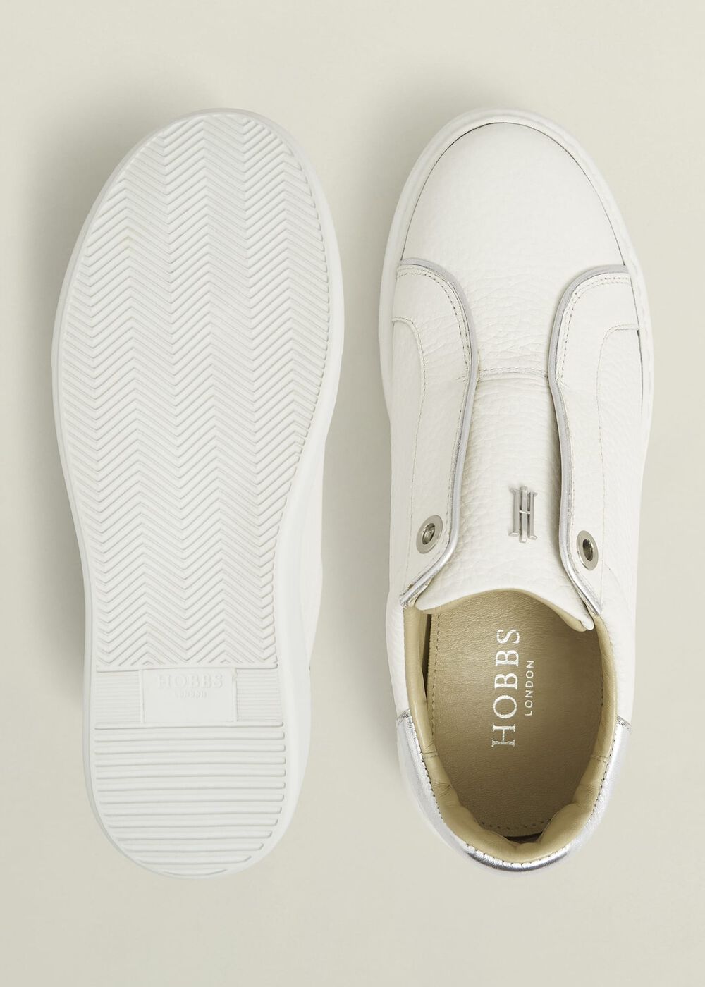 Greta Slip On Sneakers, Ivory Silver, hi-res