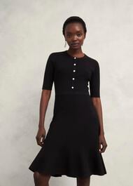 Cece Knitted Dress, Hobbs Black, hi-res
