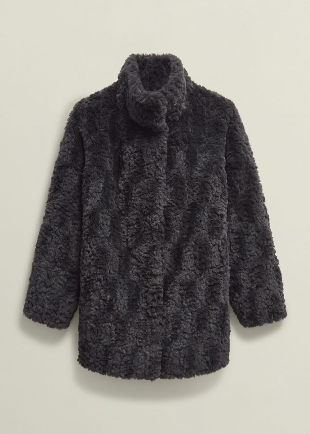 Briony Faux Fur Coat, Dark Charcoal, hi-res