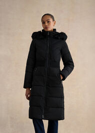 Amalie Puffer Coat, Black, hi-res