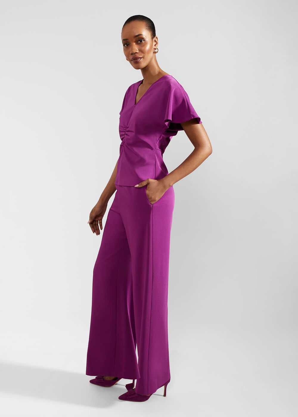 Venetia Top, Magenta Purple, hi-res