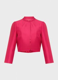 Petite Julietta Silk Blend Jacket, Fuchsia Pink, hi-res