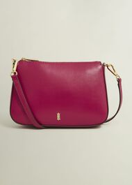 Briella Leather Crossbody Bag, Cranberry Pink, hi-res