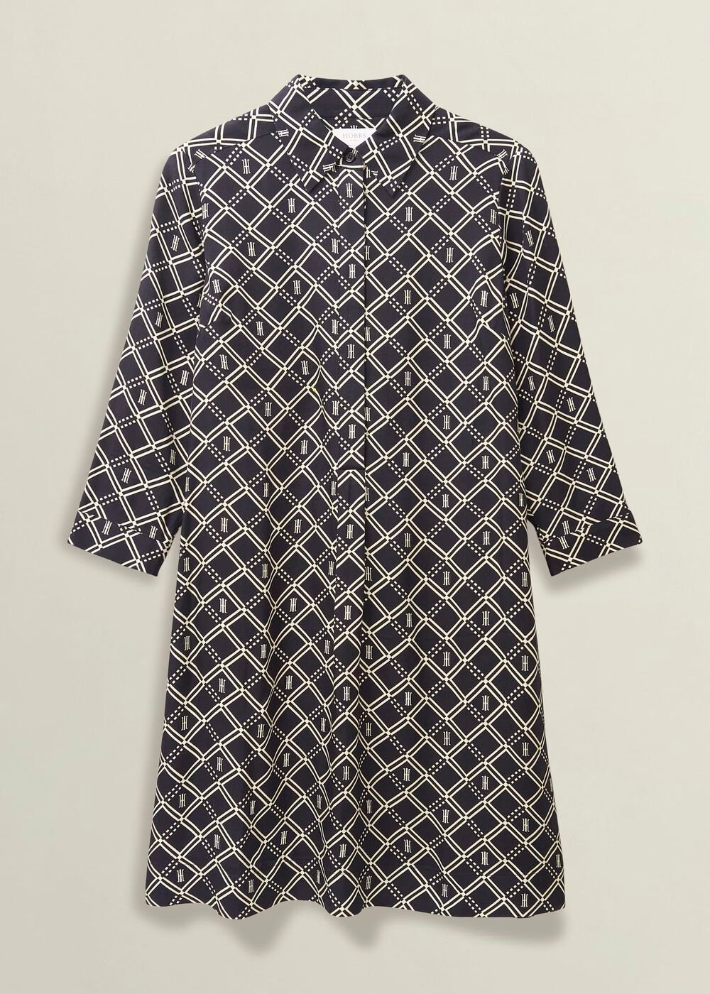 Marlena Dress, Navy Cream, hi-res