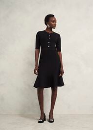 Cece Knitted Dress, Hobbs Black, hi-res