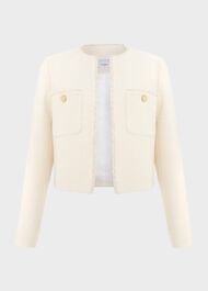 Draycott Cropped Jacket, Ivory, hi-res