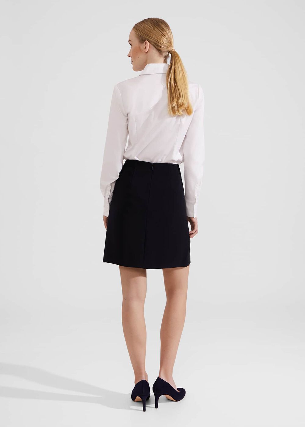 Stevie A Line Skirt, Navy, hi-res