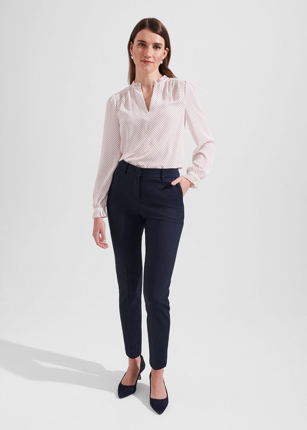 Delany Blouse, Ivory Pecan, hi-res