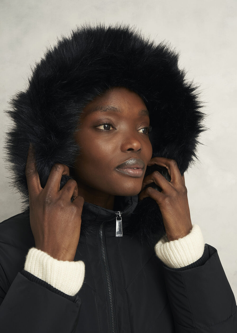 Petite Amalie Puffer, Black, hi-res