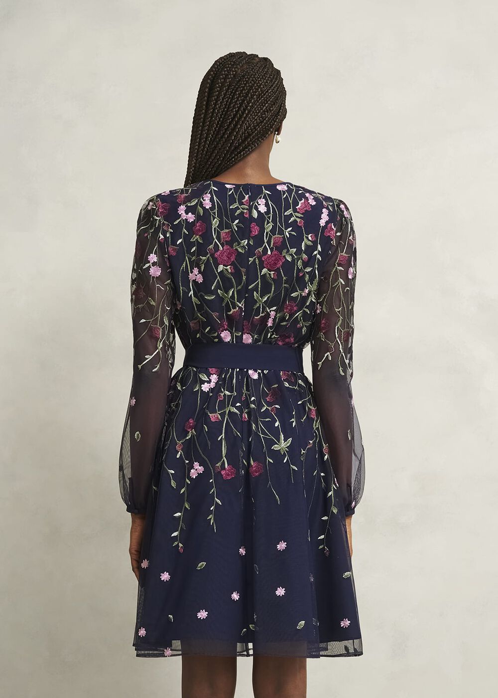 Emmy Embroidered Dress, Midnight Multi, hi-res