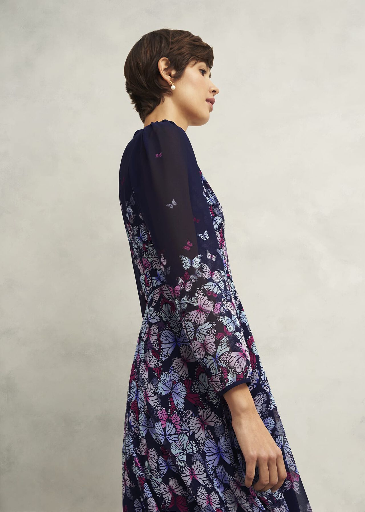 Petite Aurora Dress, Midnight Multi, hi-res