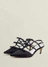 Gosford Satin Heels, Black, hi-res