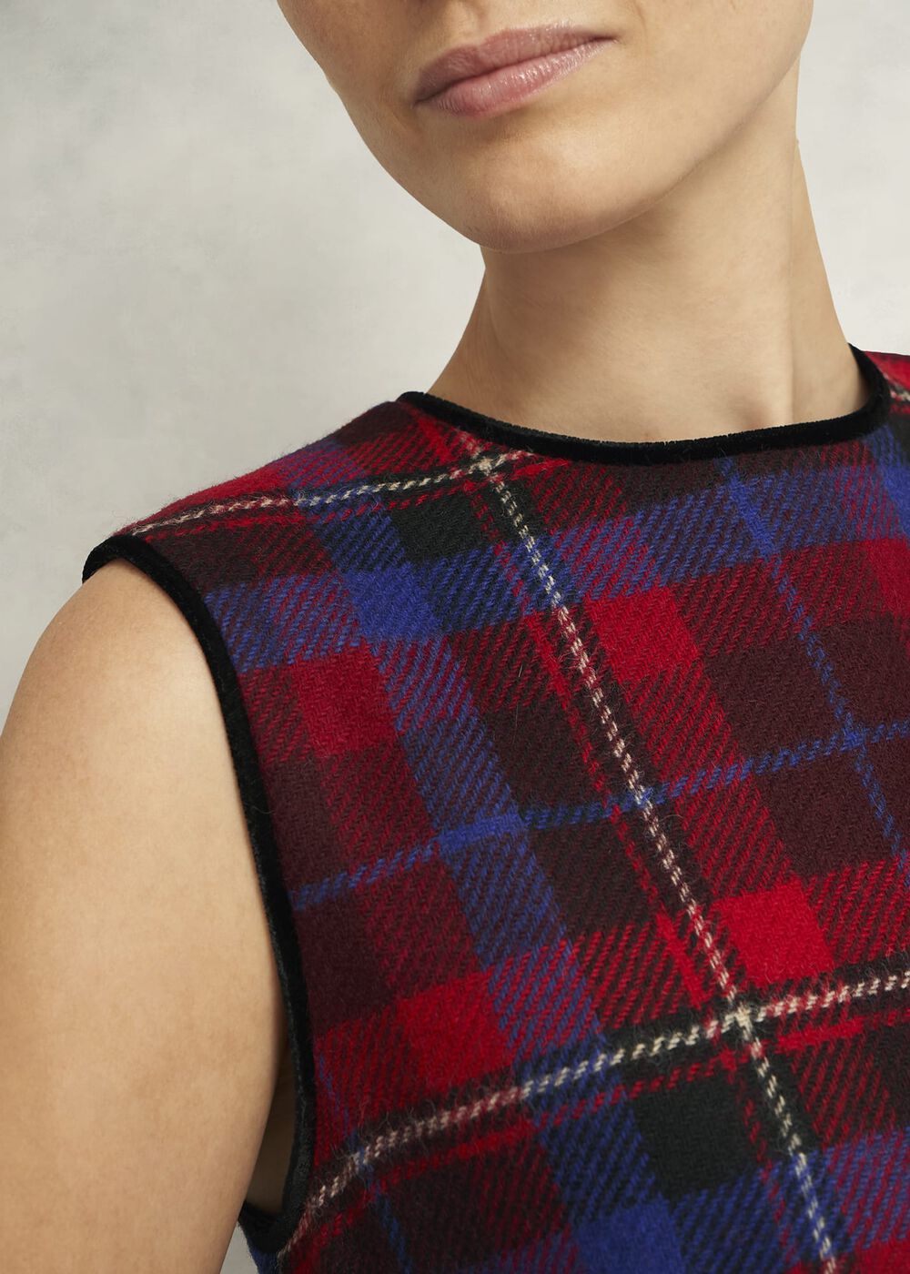 Ingrid Wool Dress, Red Multi, hi-res