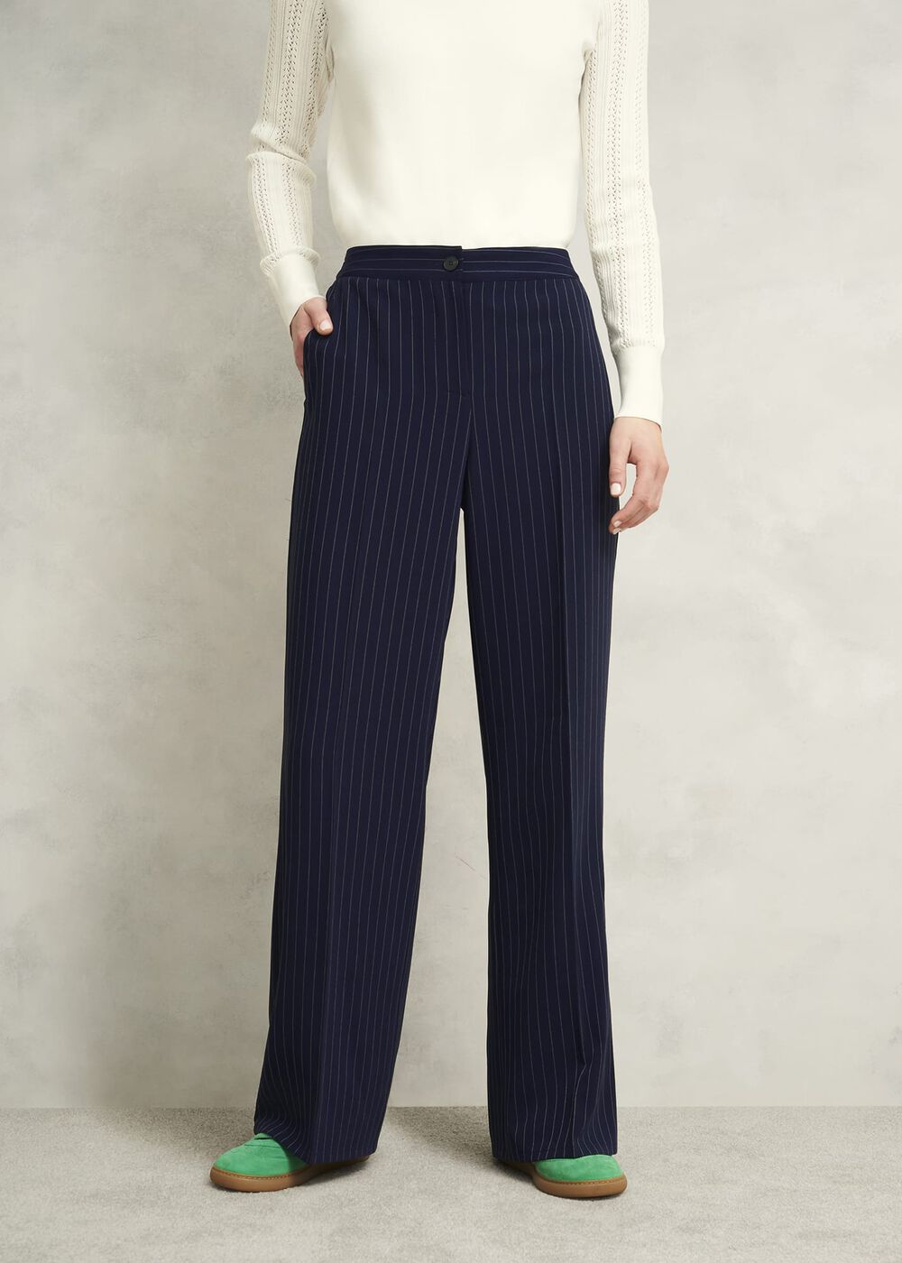 Hadley Pinstripe Pants, Midnight Ivory, hi-res