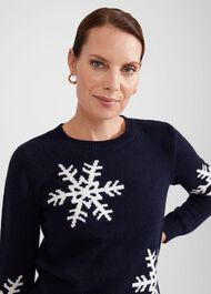 Emberlynn Sweater With Alpaca, Navy Ivory, hi-res