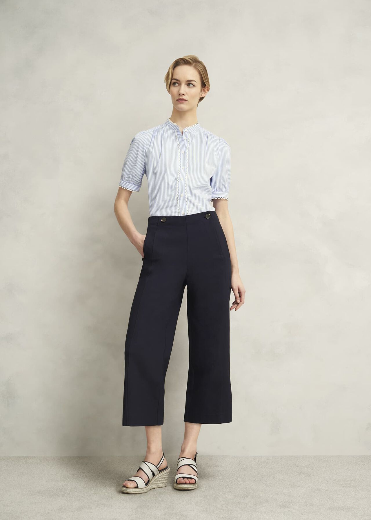 Kimmi Crop Pants, Navy, hi-res