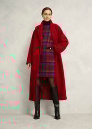 Petite Ingrid Wool Dress, Red Multi, hi-res