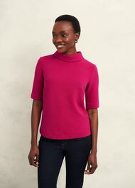 Tali Textured Top, Cranberry, hi-res