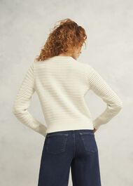 Felicity Cotton Cardigan, Warm Ivory, hi-res