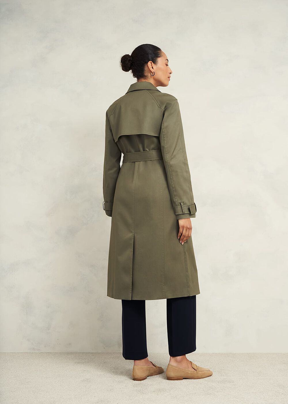 Rhian Shower Resistant Trench Coat, Olive Green, hi-res