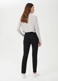 Quin Tapered Trousers With Stretch, Black, hi-res