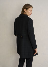 Evangeline Tweed Coat, Black, hi-res