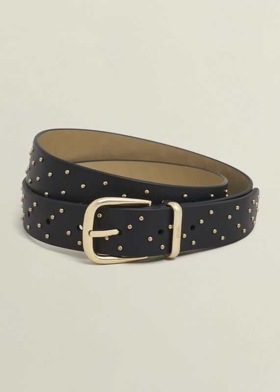 Nima Studded Leather Belt