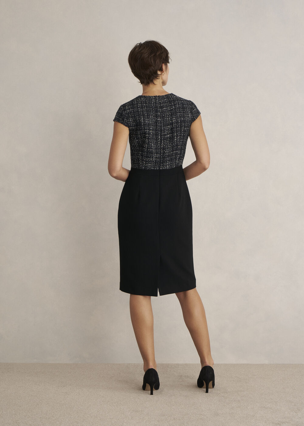 Esme Match Black Dress, Black White, hi-res