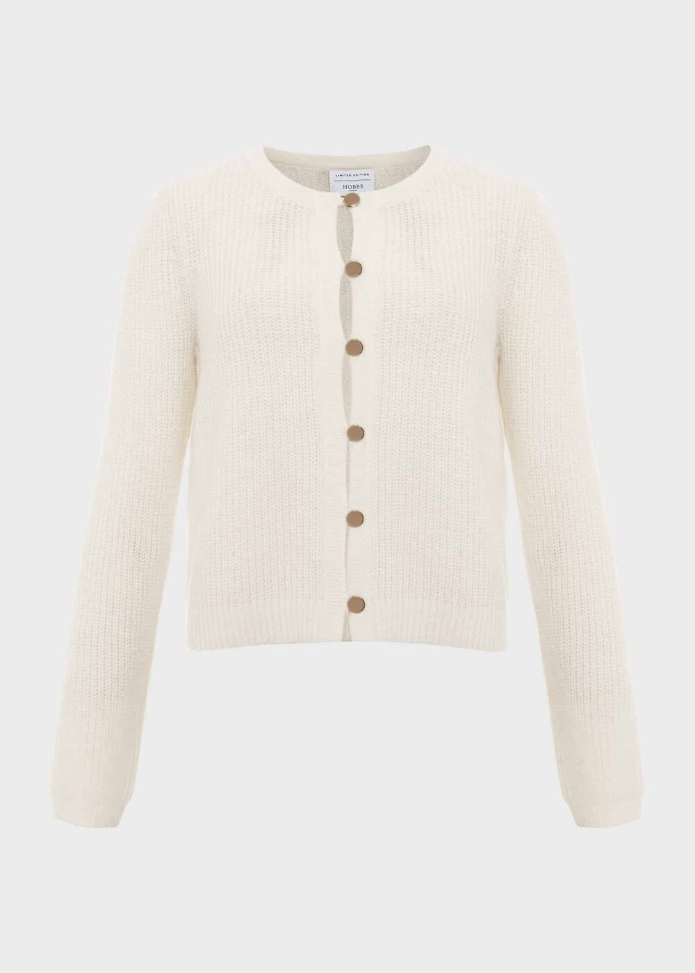 Lomond Cardigan With Alpaca, Ivory, hi-res