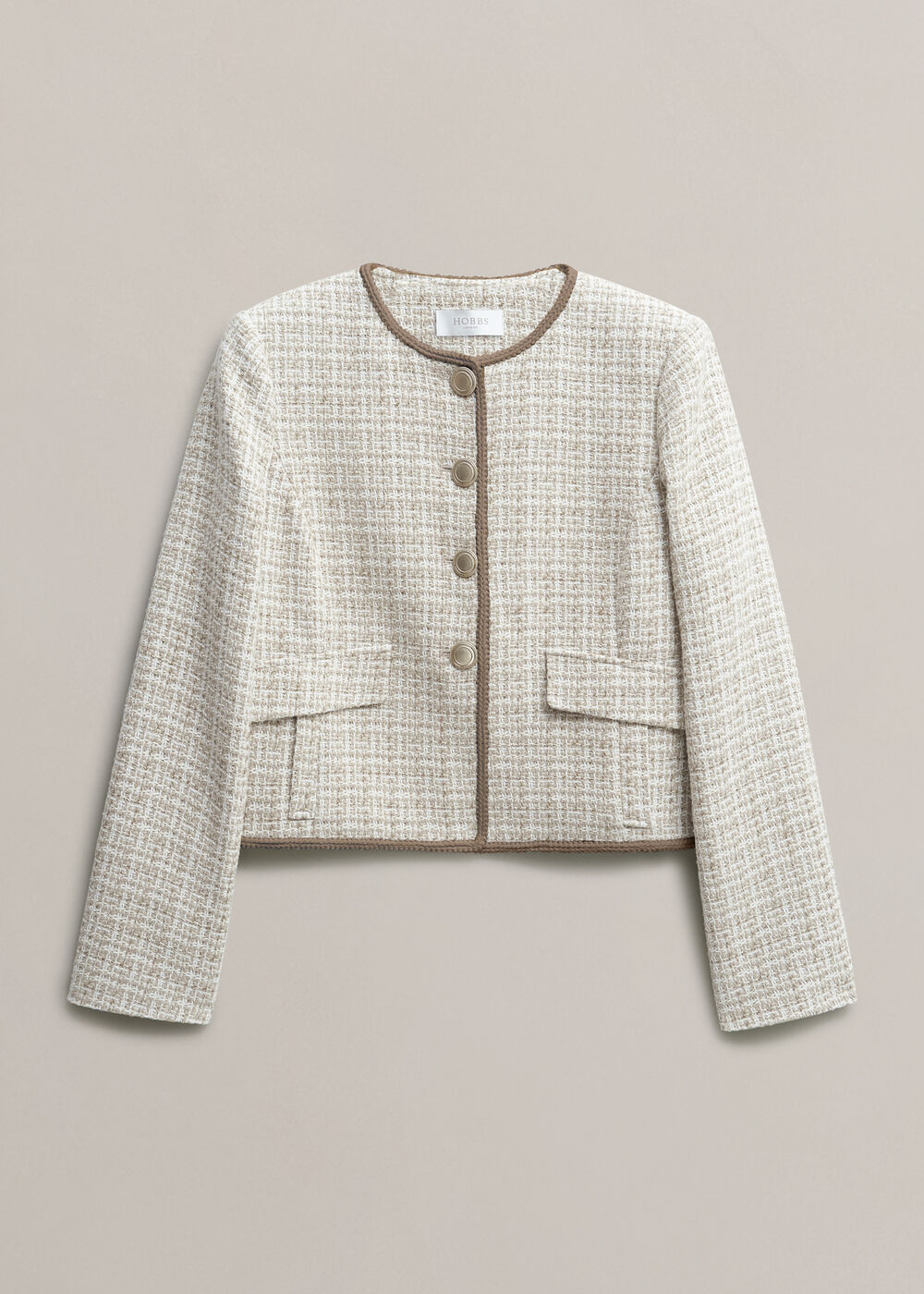 Carey Tweed Jacket, Camel Ivory, hi-res