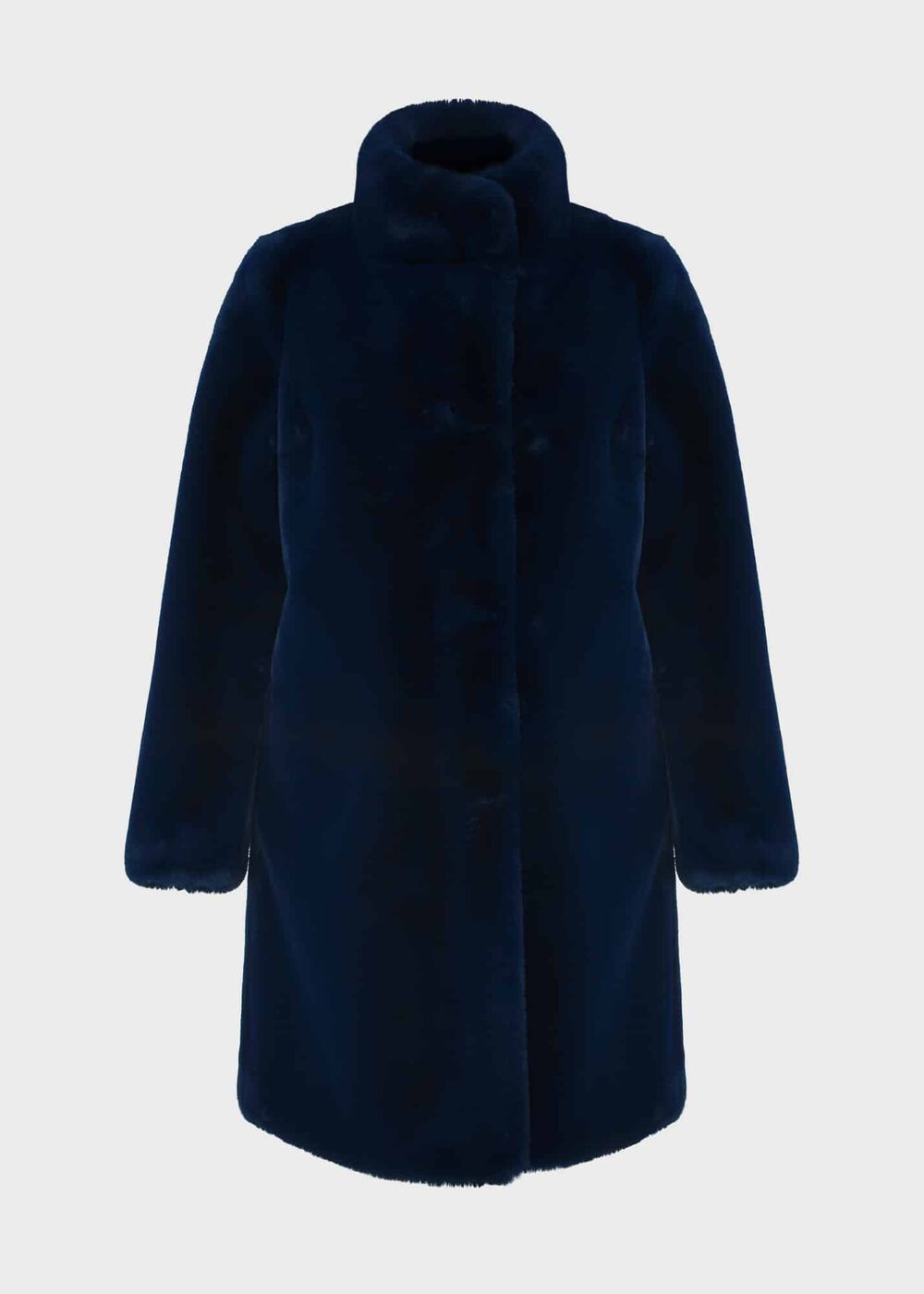 Maddox Faux Fur Coat, Steel Blue, hi-res