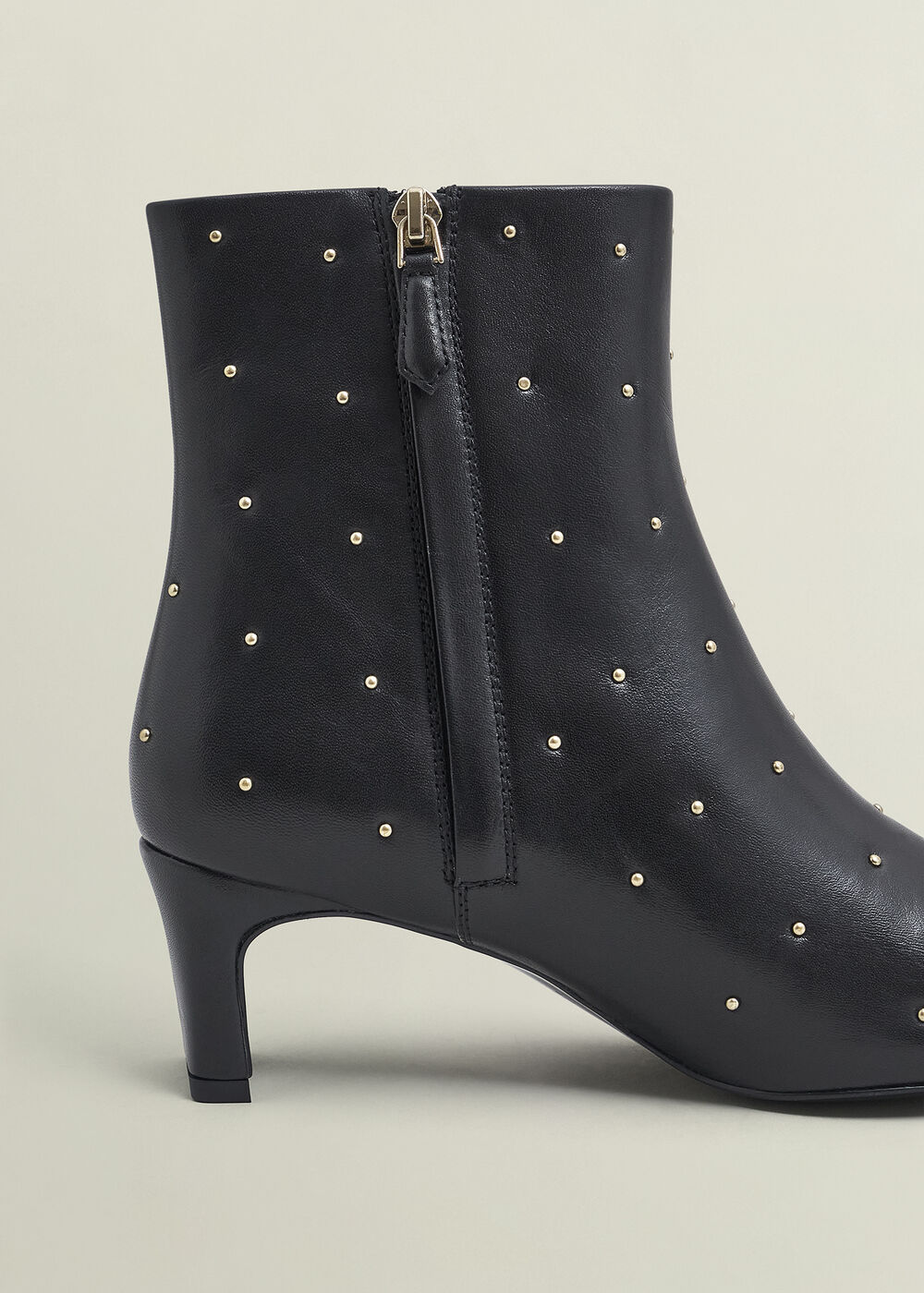 Isla Stud Ankle Boots, Black, hi-res