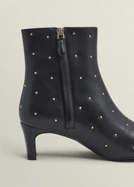 Isla Stud Ankle Boots, Black, hi-res