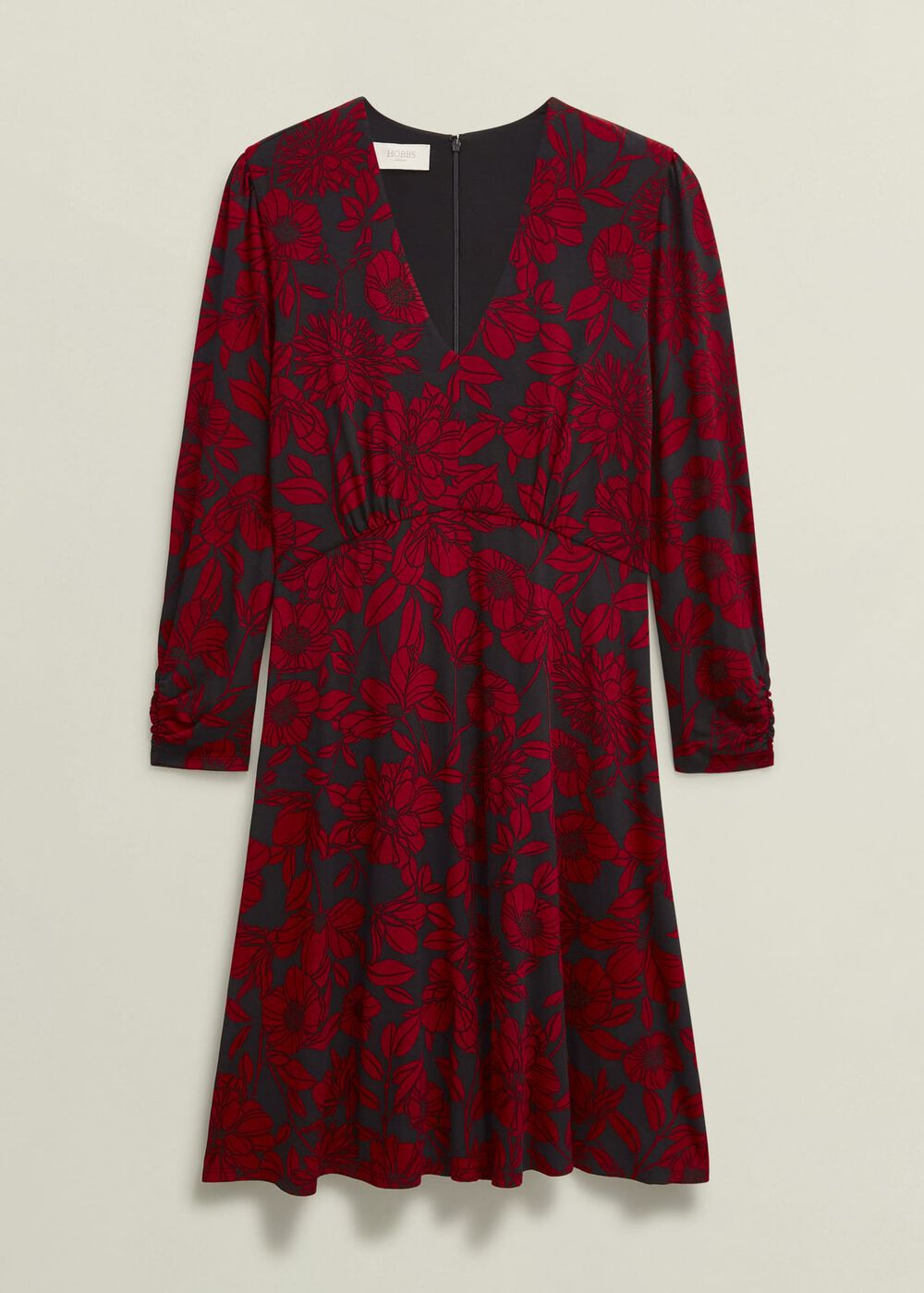 Julietta Jersey Dress, Black Red, hi-res