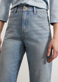 Leigh Straight Jeans, Light Blue, hi-res