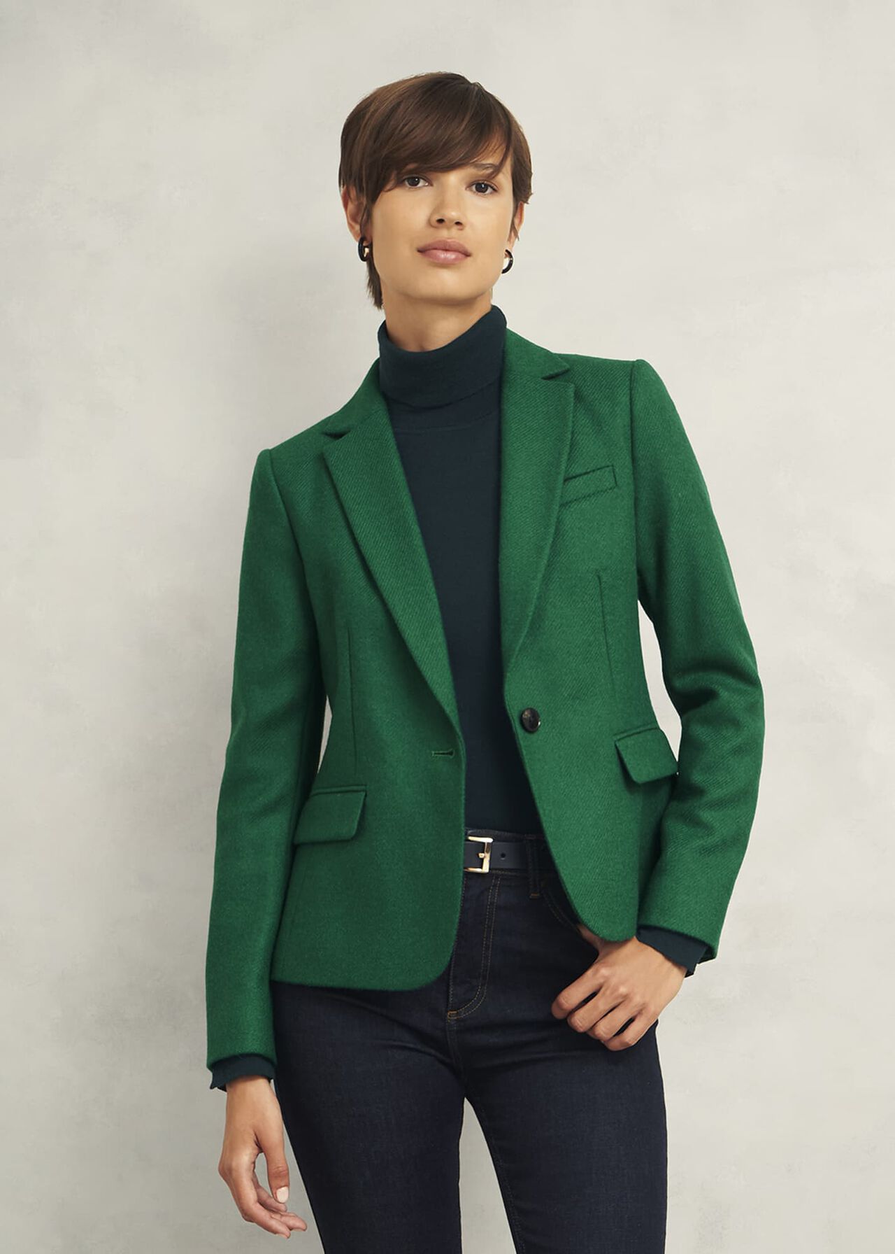 Petite Blake Wool Jacket, Agate Green, hi-res
