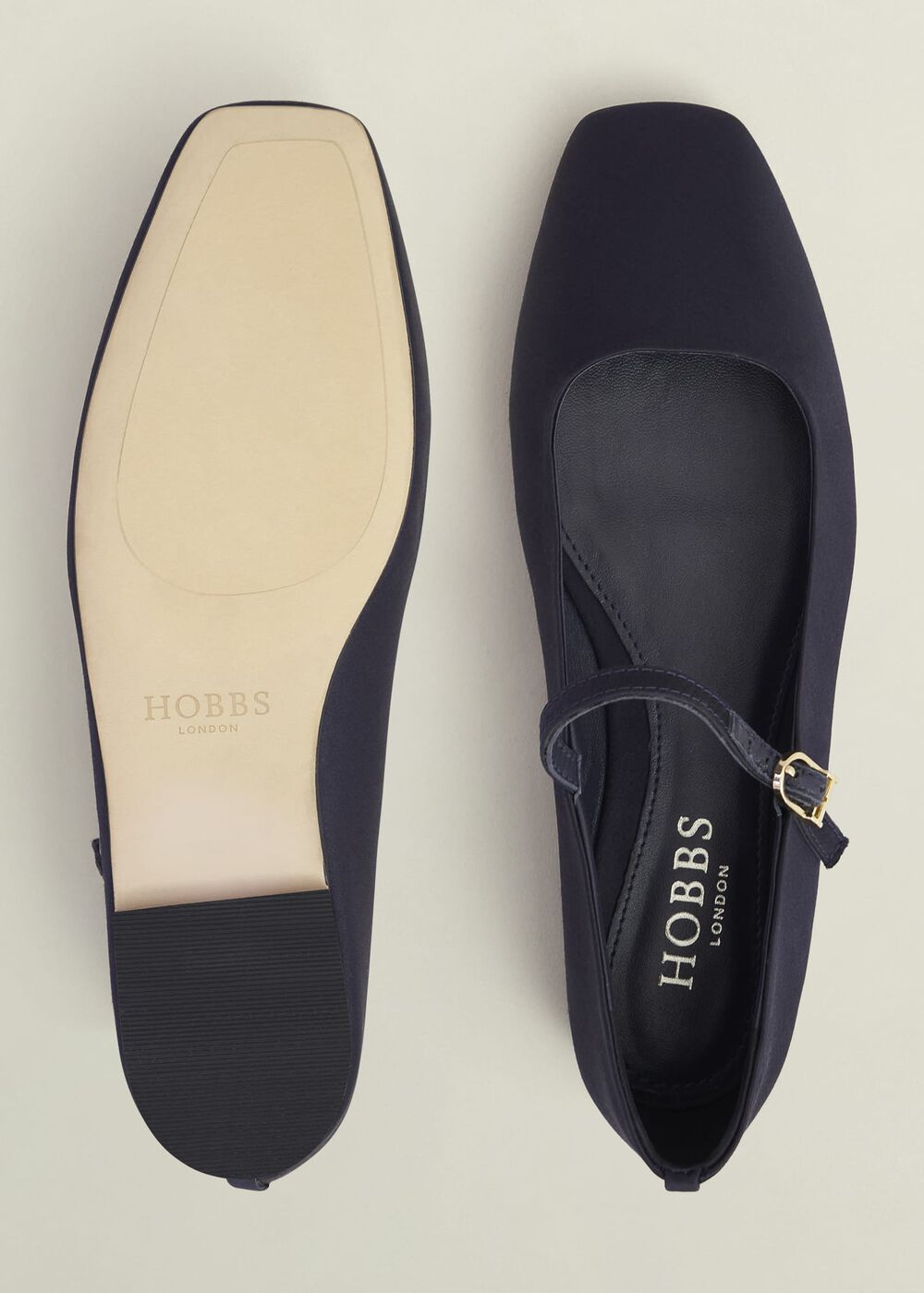 Chrissy Satin Mary Janes, Midnight Navy, hi-res
