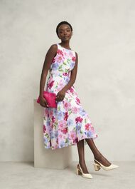Petite Carly Dress, Ivory Multi, hi-res
