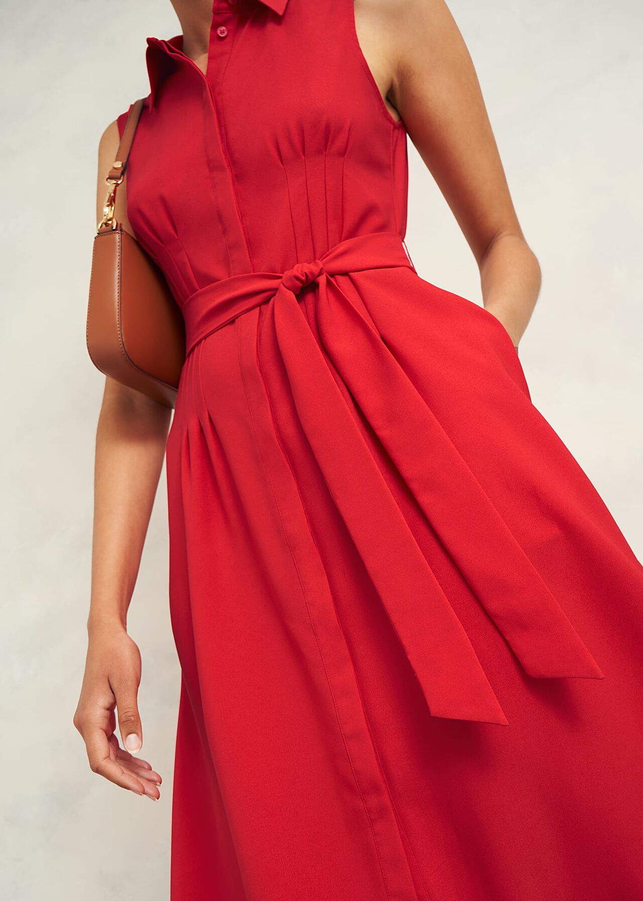 Petite Sandra Dress, Begonia Red, hi-res