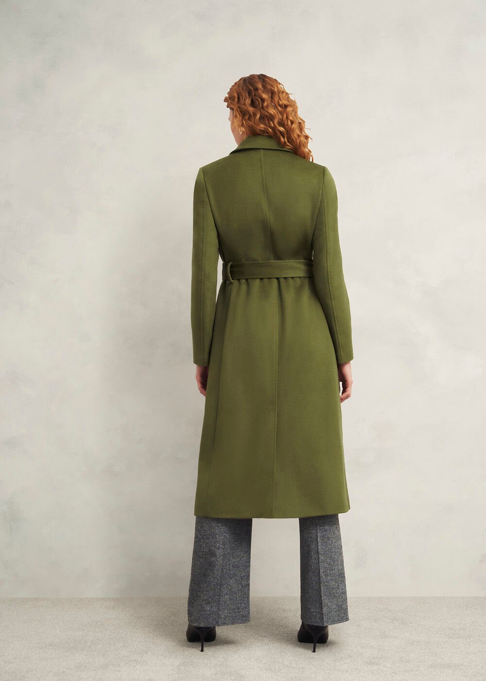 Petite Livia Wool Coat, Kelp Green, hi-res