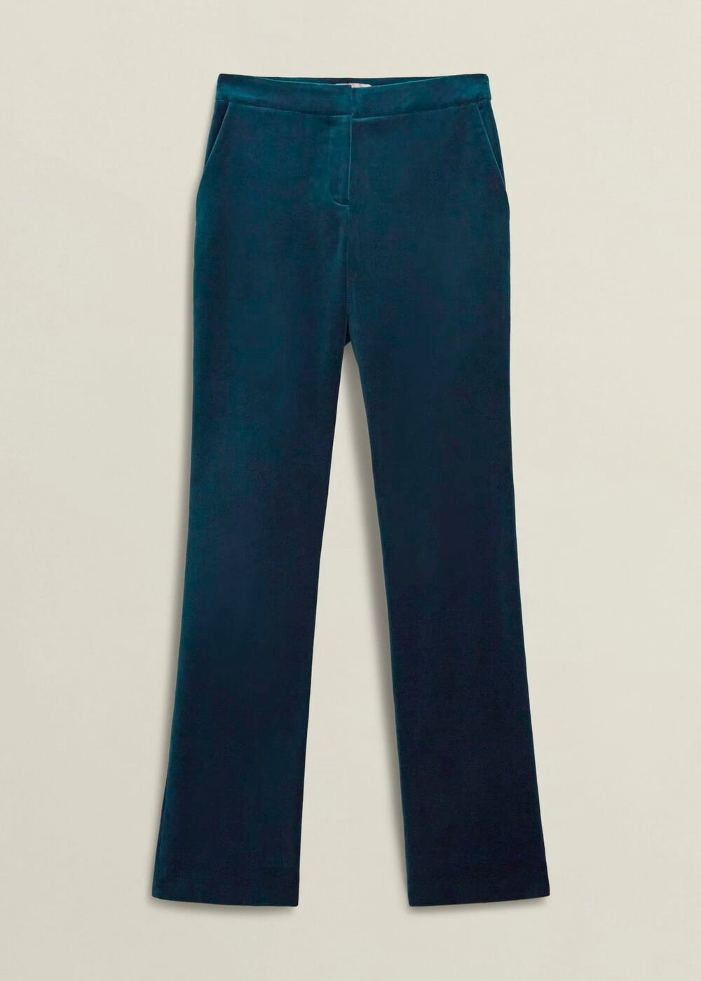 Luna Velvet Straight Pants, Riverside Blue, hi-res