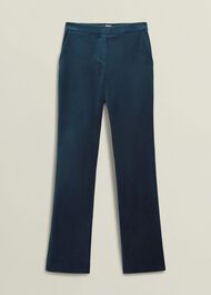 Luna Velvet Straight Pants, Riverside Blue, hi-res