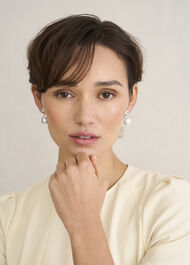 Robyn Glass Earrings, Silver, hi-res