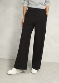 Kathy Ponte Trousers, Black, hi-res