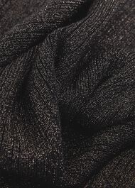 Reena Sparkle Ribbed Knitted Dress, Black Gold, hi-res