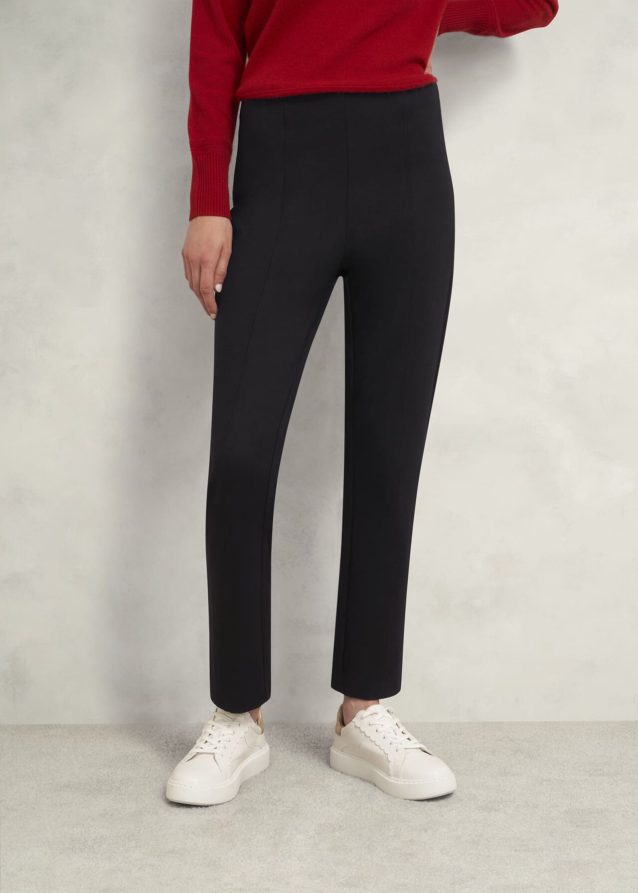 Lola Ponte Trousers, Black, hi-res
