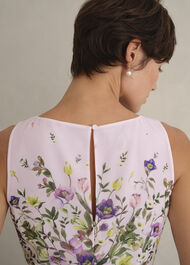 Carly Floral Dress, Pale Pink Multi, hi-res