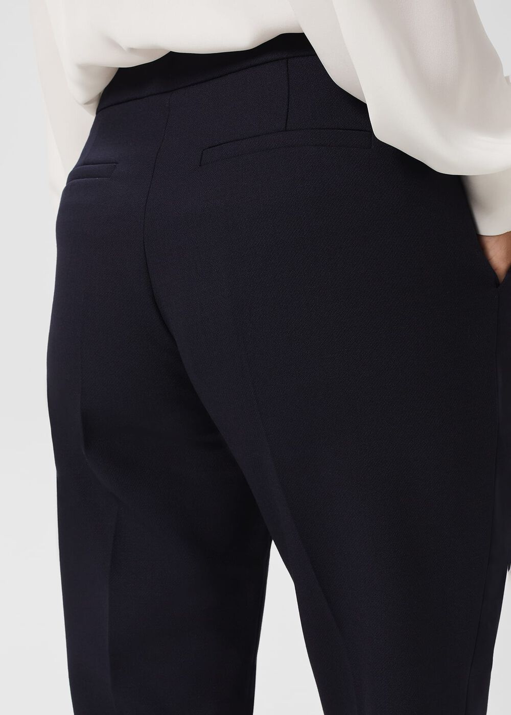 Petite Gael Wool Blend Pants, Navy, hi-res