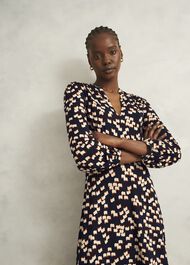 Petite Harlie Dress, Navy Multi, hi-res